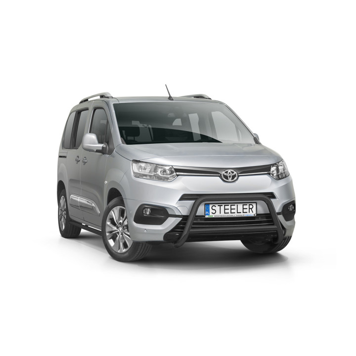 EC Homologated Bullbar, Steeler 4x4 "A" Bar with Crossbar, Color Silver, Toyota ProAce City Verso 2019 - Present - EDK.ro