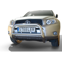 Bullbar Omologat RAR, Steeler 4x4 "A" Bar cu Traversă, Culoare Argintiu, Toyota RAV4 2006 - 2010 - EDK.ro