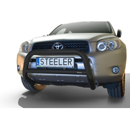 Bullbar Omologat RAR, Steeler 4x4 "A" Bar cu Traversă, Culoare Negru, Toyota RAV4 2006 - 2010 - EDK.ro