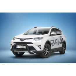 EC Homologated Bullbar, Steeler 4x4 "A" Bar with Crossbar, Color Black, Toyota RAV4 2016 - 2018 - EDK.ro
