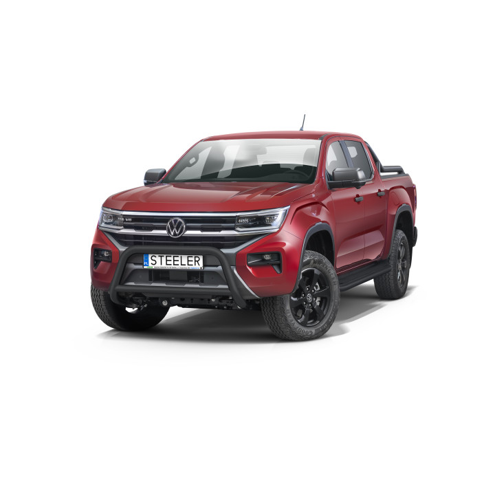 EC Homologated Bullbar, Steeler 4x4 "A" Bar with Crossbar, Color Black, Volkswagen Amarok 2023 - Present - EDK.ro