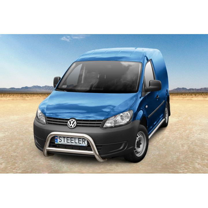 Bullbar Omologat RAR, Steeler 4x4 "A" Bar cu Traversă, Culoare Argintiu, Volkswagen Caddy 2010 - 2020 - EDK.ro
