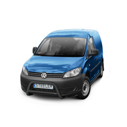 EC Homologated Bullbar, Steeler 4x4 "A" Bar with Crossbar, Color Black, Volkswagen Caddy 2010 - 2020 - EDK.ro