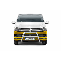 Bullbar Omologat RAR, Steeler 4x4 "A" Bar cu Traversă, Culoare Argintiu, Volkswagen Transporter T6 2015 - 2019 - EDK.ro
