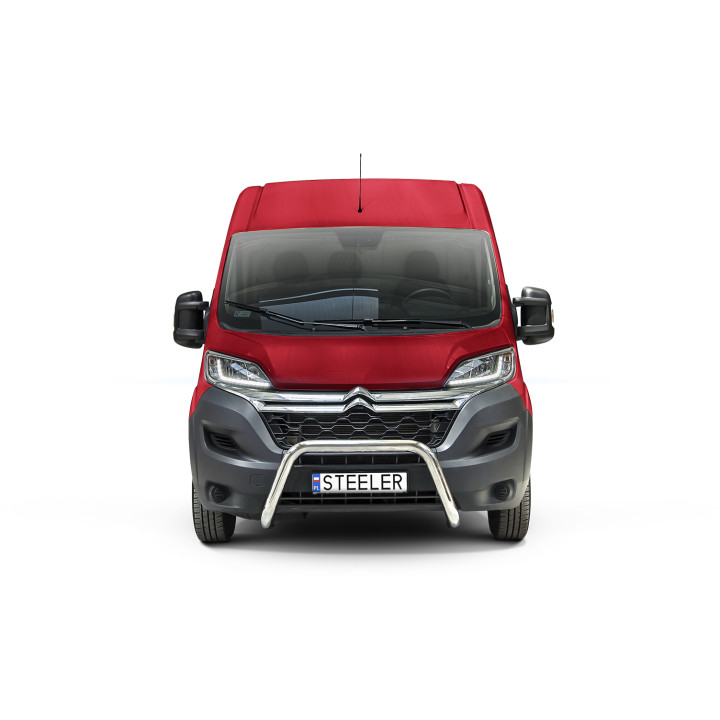 Bullbar Omologat RAR, Steeler 4x4 "A" Bar, Culoare Argintiu, Fiat Ducato / Citroën Jumper / Peugeot Boxer 2006 - 2024 - EDK.ro