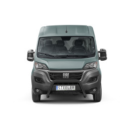 EC Homologated Bullbar, Steeler 4x4 "A" Bar, Color Black, Fiat Ducato / Citroën Jumper / Peugeot Boxer 2006 - 2024 - EDK.ro