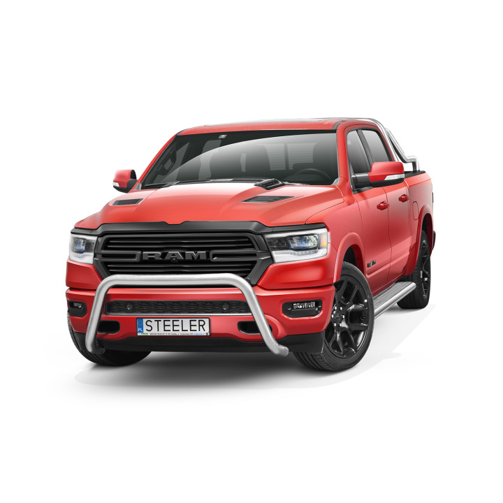 Bullbar Omologat RAR, Steeler 4x4 "A" Bar, Culoare Argintiu, Dodge RAM 1500 2019 - Prezent - EDK.ro