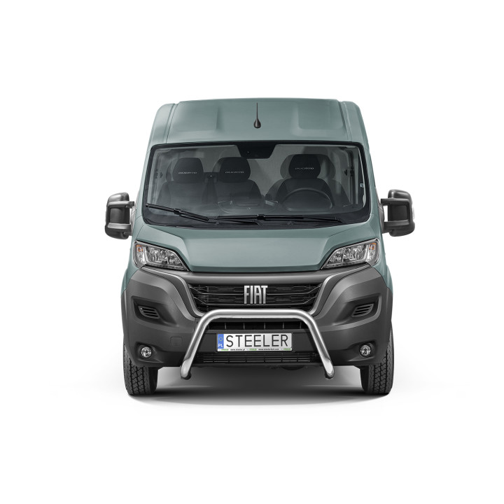 EC Homologated Bullbar, Steeler 4x4 "A" Bar, Color Silver, Fiat Ducato Camper 2006 - 2016 - EDK.ro