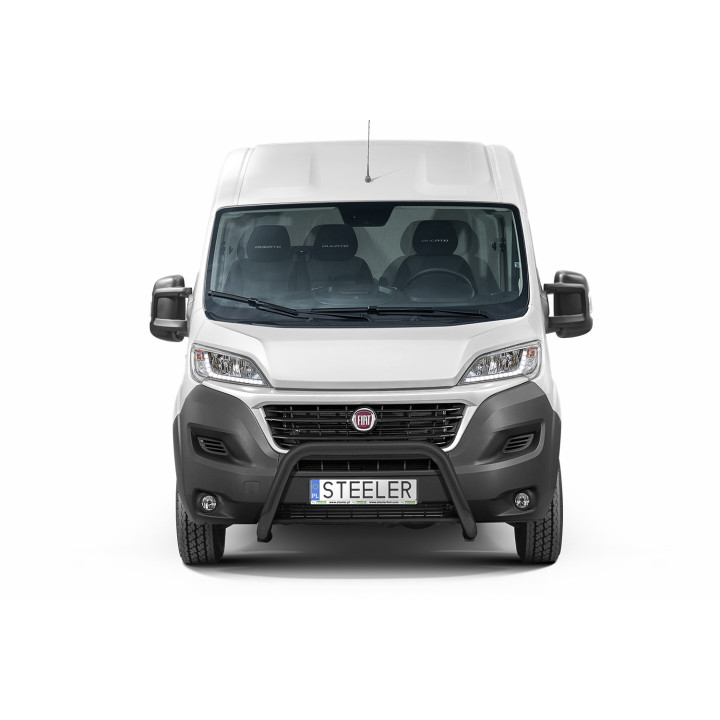Bullbar Omologat RAR, Steeler 4x4 "A" Bar, Culoare Negru, Fiat Ducato Camper 2006 - 2016 - EDK.ro