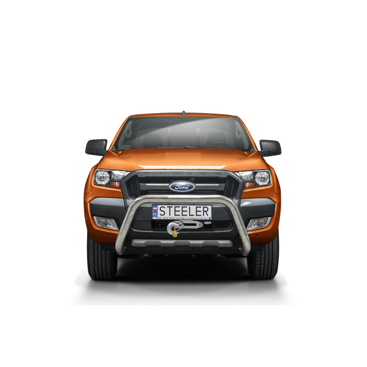 EC Homologated Bullbar, Steeler 4x4 "A" Bar, Color Silver, Ford Ranger 2012 - 2019 - EDK.ro