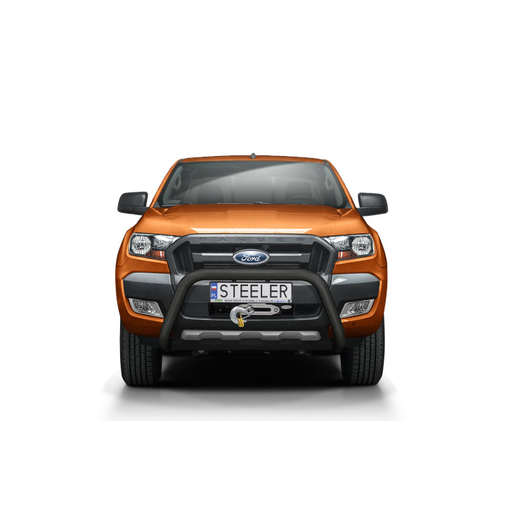EC Homologated Bullbar, Steeler 4x4 "A" Bar, Color Silver, Ford Ranger 2012 - 2019 - EDK.ro