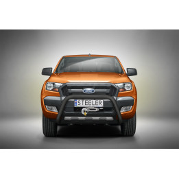 Bullbar Omologat RAR, Steeler 4x4 "A" Bar, Culoare Negru, Ford Ranger 2012 - 2019 - EDK.ro