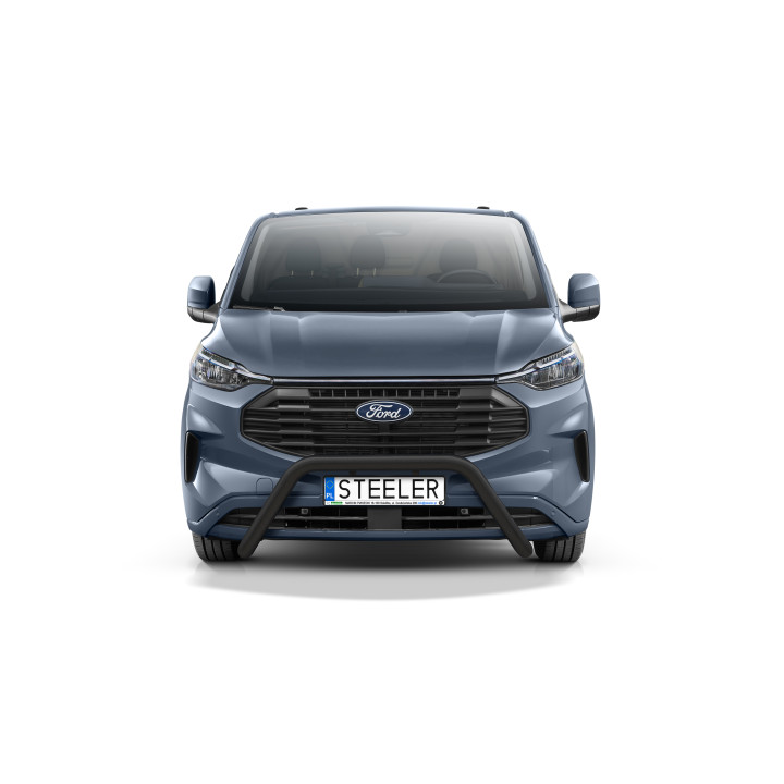 EC Homologated Bullbar, Steeler 4x4 "A" Bar, Color Black, Ford Transit Custom 2023 - Present - EDK.ro
