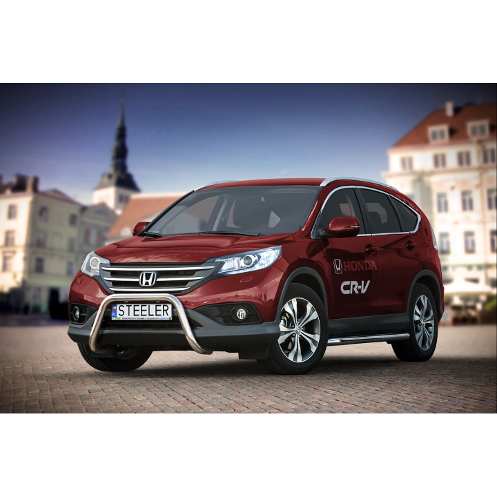 Bullbar Omologat RAR, Steeler 4x4 "A" Bar, Culoare Argintiu, Honda CR-V 2012 - 2016 - EDK.ro