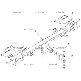 Towbar, Auto-Hak, American Ball Mount, Toyota Hilux 2025 - Present - EDK.ro
