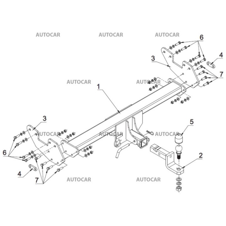 Cârlig de Remorcare, Auto-Hak, Bilă Americană, Toyota Hilux 2025 - Prezent - EDK.ro