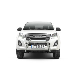 EC Homologated Bullbar, Steeler 4x4 "A" Bar, Color Silver, Isuzu D-Max 2012 - Present - EDK.ro