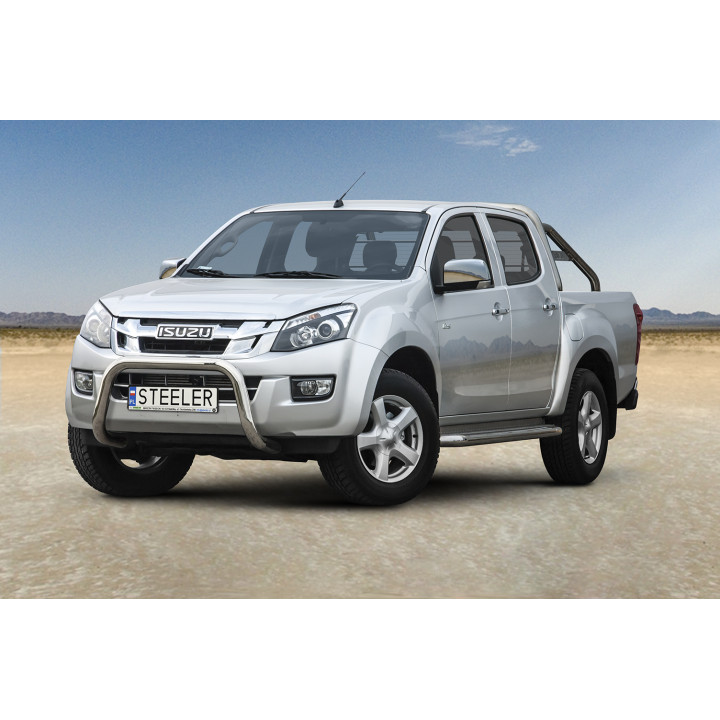 EC Homologated Bullbar, Steeler 4x4 "A" Bar, Color Silver, Isuzu D-Max 2012 - Present - EDK.ro