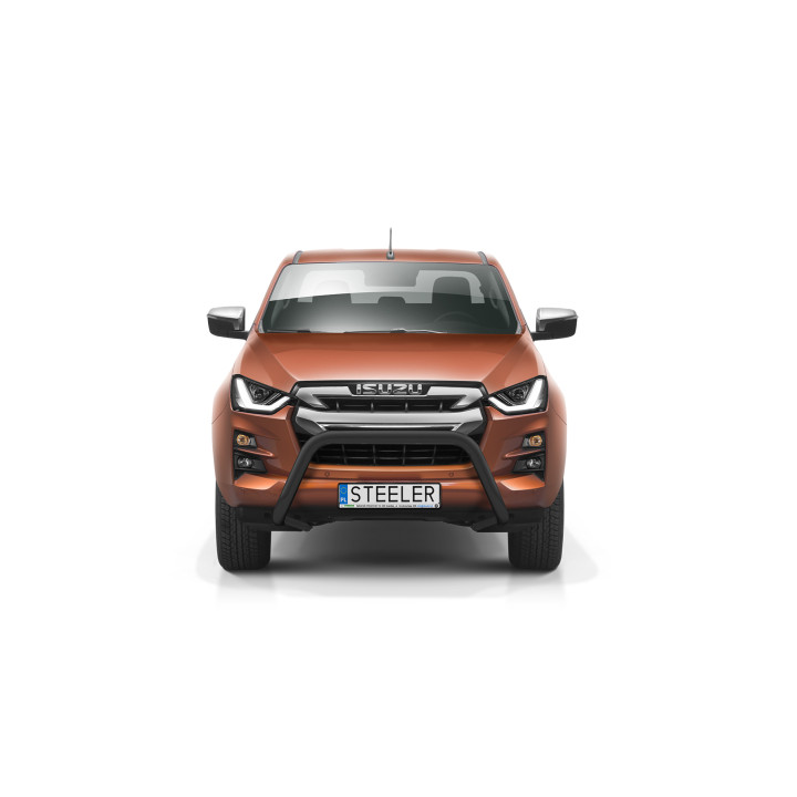 EC Homologated Bullbar, Steeler 4x4 "A" Bar, Color Black, Isuzu D-Max 2020 - Present - EDK.ro