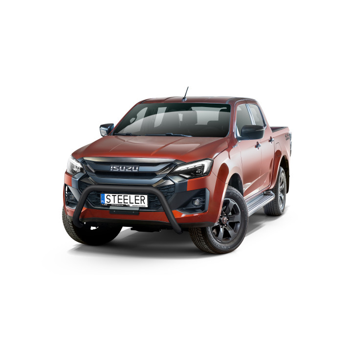 EC Homologated Bullbar, Steeler 4x4 "A" Bar, Color Black, Isuzu D-Max 2024 - Present - EDK.ro