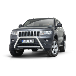 Bullbar Omologat RAR, Steeler 4x4 "A" Bar, Culoare Argintiu, Jeep Grand Cherokee 2011 - 2014 - EDK.ro