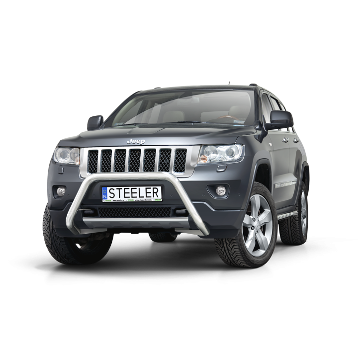 Bullbar Omologat RAR, Steeler 4x4 "A" Bar, Culoare Argintiu, Jeep Grand Cherokee 2011 - 2014 - EDK.ro