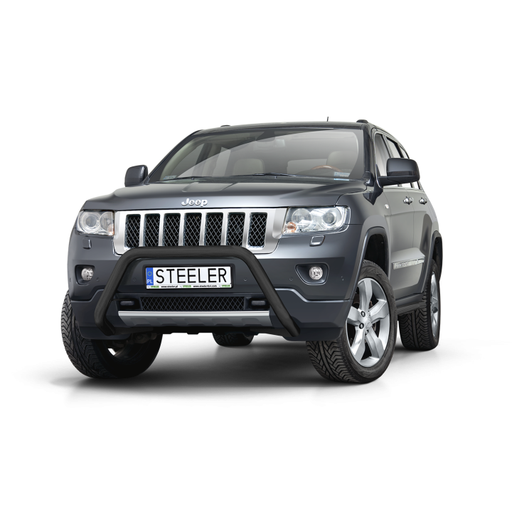 Bullbar Omologat RAR, Steeler 4x4 "A" Bar, Culoare Argintiu, Jeep Grand Cherokee 2011 - 2014 - EDK.ro