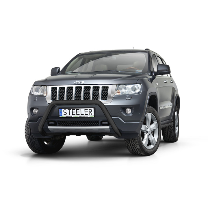 EC Homologated Bullbar, Steeler 4x4 "A" Bar, Color Black, Jeep Grand Cherokee 2011 - 2014 - EDK.ro