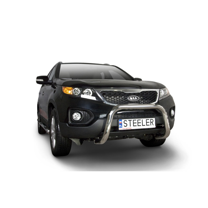 EC Homologated Bullbar, Steeler 4x4 "A" Bar, Color Silver, Kia Sorento 2009 - 2012 - EDK.ro
