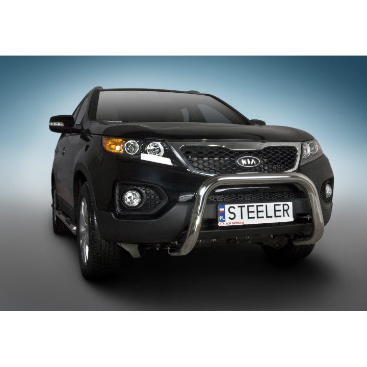EC Homologated Bullbar, Steeler 4x4 "A" Bar, Color Silver, Kia Sorento 2009 - 2012 - EDK.ro