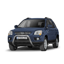 Bullbar Omologat RAR, Steeler 4x4 "A" Bar, Culoare Argintiu, Kia Sportage 2006 - 2010 - EDK.ro