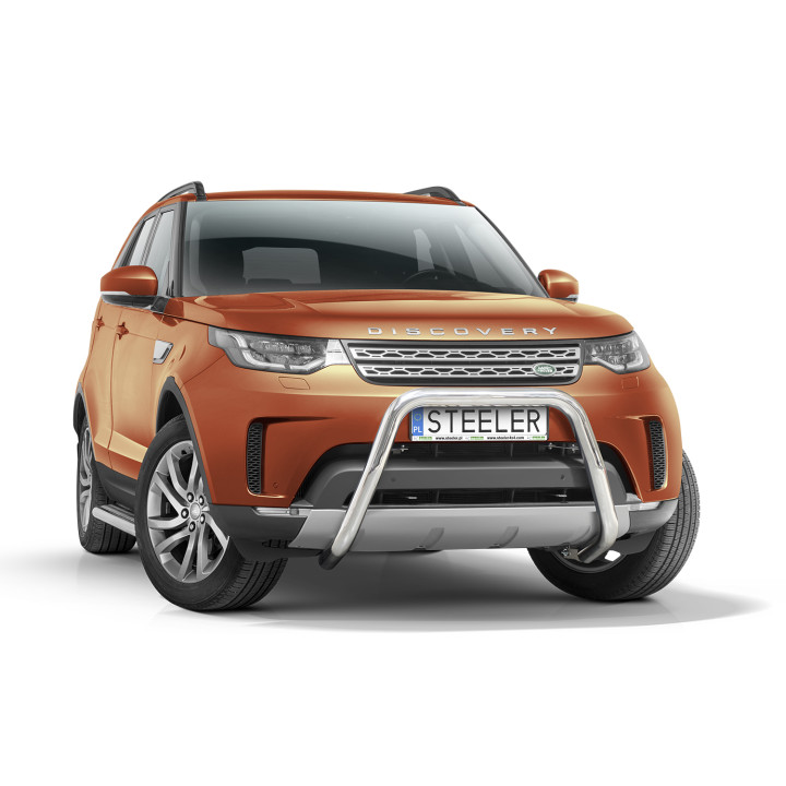 EC Homologated Bullbar, Steeler 4x4 "A" Bar, Color Silver, Land Rover Discovery 2017 - Present - EDK.ro