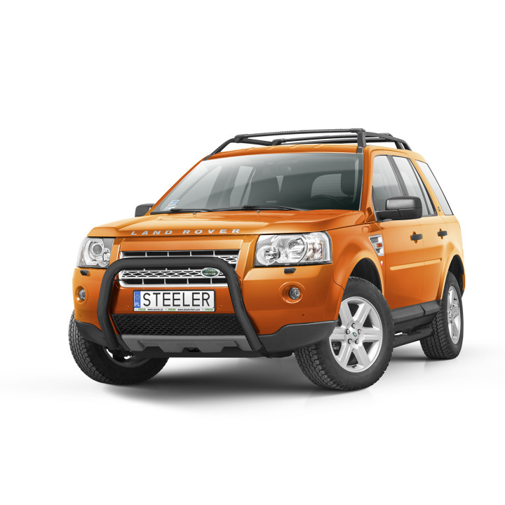 EC Homologated Bullbar, Steeler 4x4 "A" Bar, Color Black, Land Rover Freelander 2007 - 2014 - EDK.ro