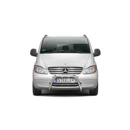 EC Homologated Bullbar, Steeler 4x4 "A" Bar, Color Silver, Mercedes-Benz Vito 2003 - 2010 - EDK.ro