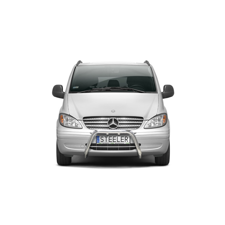 Bullbar Omologat RAR, Steeler 4x4 "A" Bar, Culoare Argintiu, Mercedes-Benz Vito 2003 - 2010 - EDK.ro