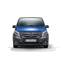 Bullbar Omologat RAR, Steeler 4x4 "A" Bar, Culoare Negru, Mercedes-Benz Vito 2014 - 2020 - EDK.ro