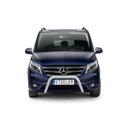 EC Homologated Bullbar, Steeler 4x4 "A" Bar, Color Silver, Mercedes-Benz Vito 2020 - 2024 - EDK.ro