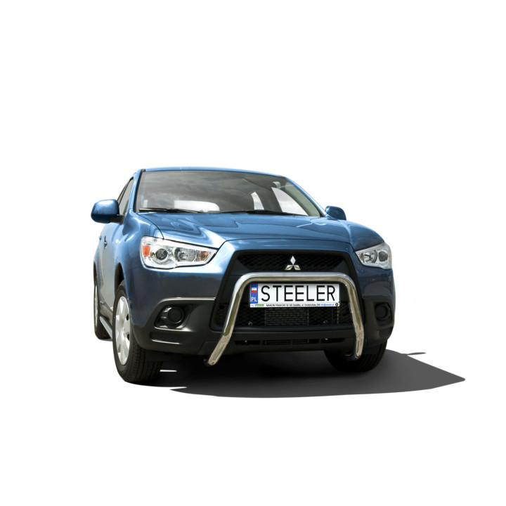 EC Homologated Bullbar, Steeler 4x4 "A" Bar, Color Silver, Mitsubishi ASX 2010 - 2012 - EDK.ro