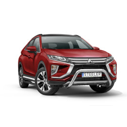 Bullbar Omologat RAR, Steeler 4x4 "A" Bar, Culoare Argintiu, Mitsubishi Eclipse Cross 2017 - 2019 - EDK.ro