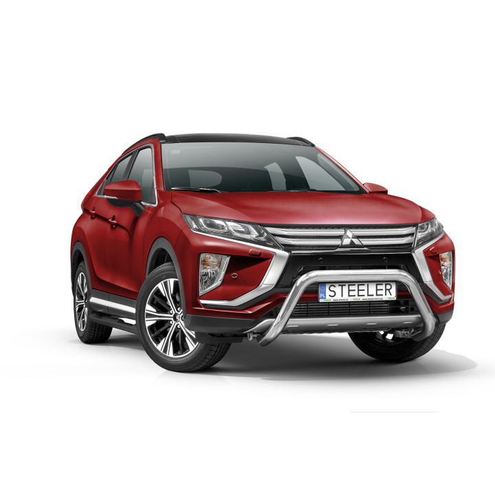 Bullbar Omologat RAR, Steeler 4x4 "A" Bar, Culoare Argintiu, Mitsubishi Eclipse Cross 2017 - 2019 - EDK.ro
