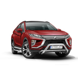 Bullbar Omologat RAR, Steeler 4x4 "A" Bar, Culoare Argintiu, Mitsubishi Eclipse Cross 2017 - 2019 - EDK.ro