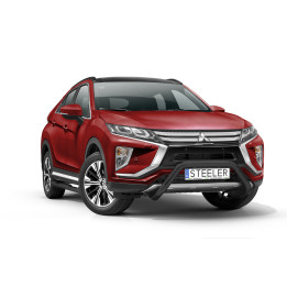 EC Homologated Bullbar, Steeler 4x4 "A" Bar, Color Black, Mitsubishi Eclipse Cross 2017 - 2019 - EDK.ro