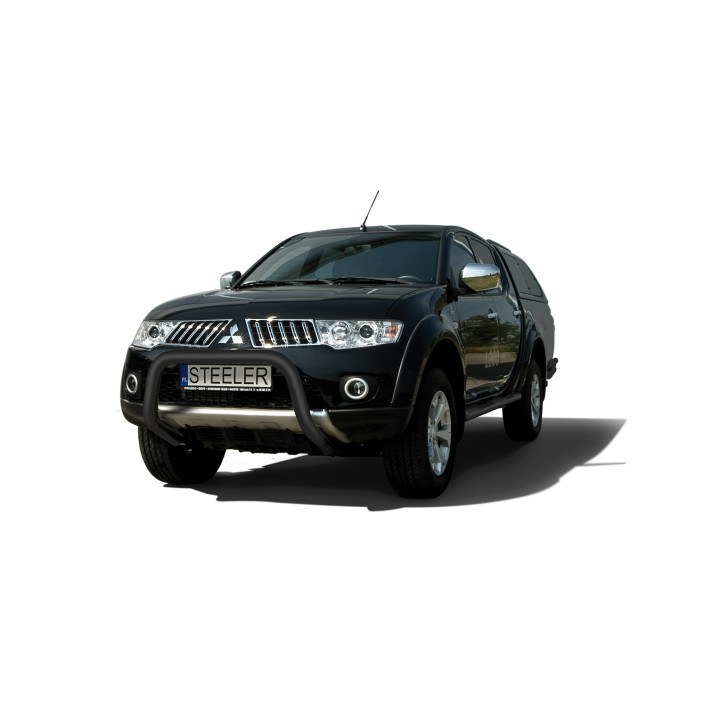EC Homologated Bullbar, Steeler 4x4 "A" Bar, Color Silver, Mitsubishi L200 2009 - 2015 - EDK.ro