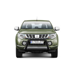 Bullbar Omologat RAR, Steeler 4x4 "A" Bar, Culoare Negru, Mitsubishi L200 2015 - 2019 - EDK.ro
