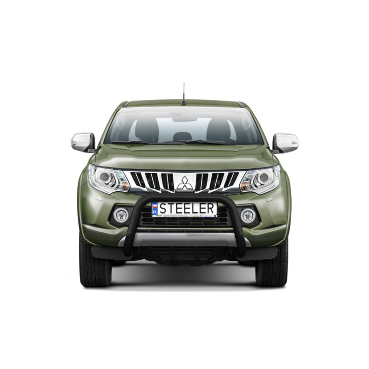 EC Homologated Bullbar, Steeler 4x4 "A" Bar, Color Black, Mitsubishi L200 2015 - 2019 - EDK.ro