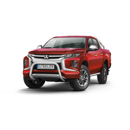 EC Homologated Bullbar, Steeler 4x4 "A" Bar, Color Silver, Mitsubishi L200 2019 - Present - EDK.ro