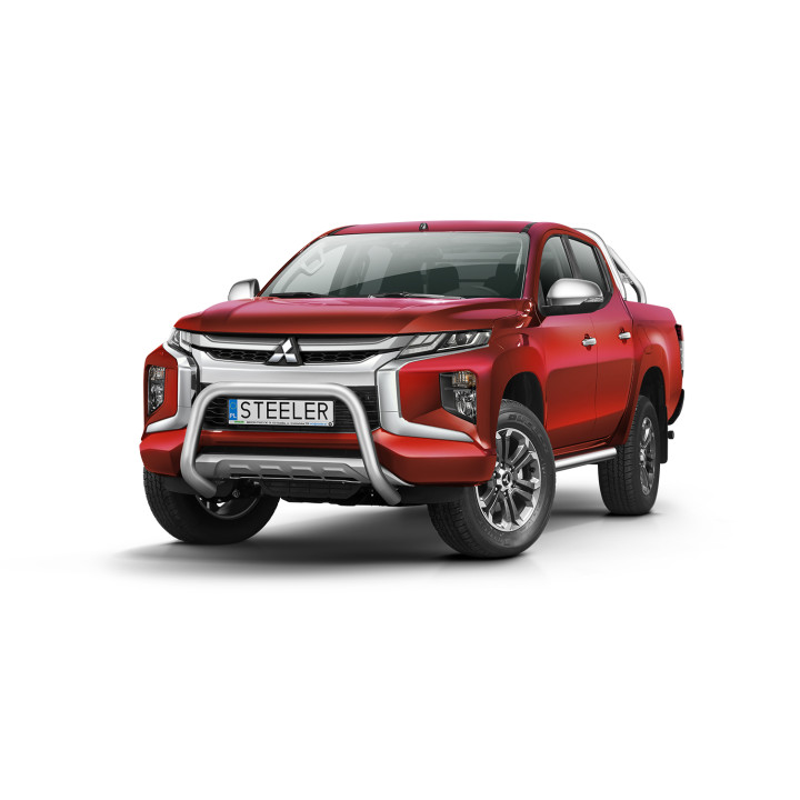 Bullbar Omologat RAR, Steeler 4x4 "A" Bar, Culoare Argintiu, Mitsubishi L200 2019 - Prezent - EDK.ro