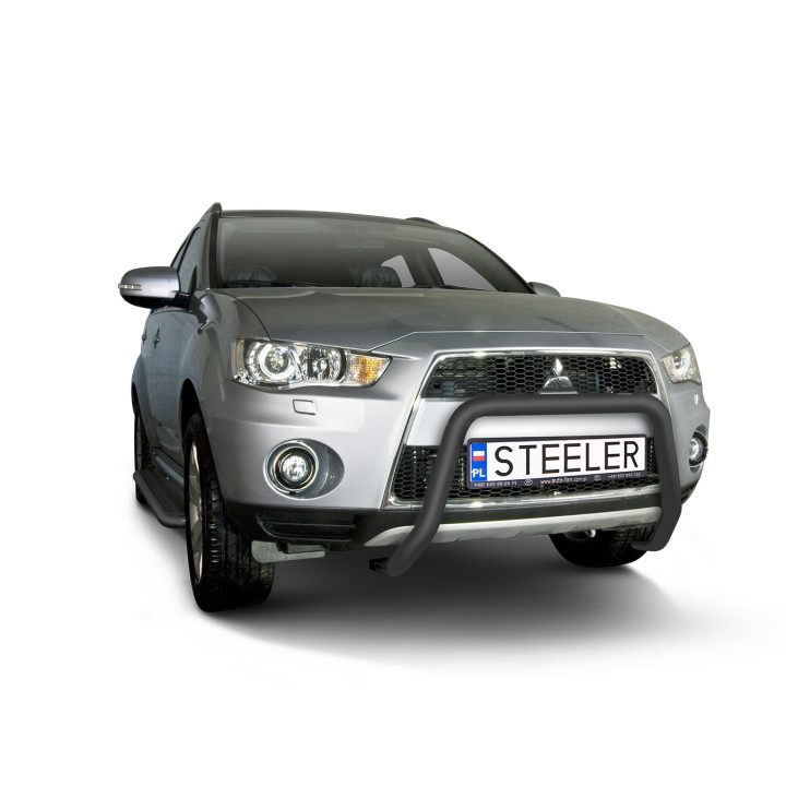 EC Homologated Bullbar, Steeler 4x4 "A" Bar, Color Black, Mitsubishi Outlander 2009 - 2012 - EDK.ro