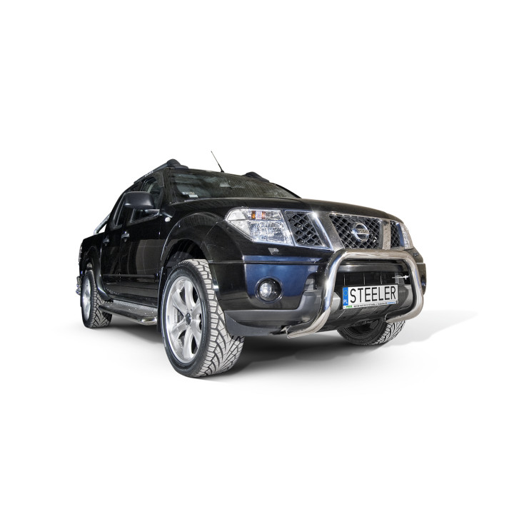 EC Homologated Bullbar, Steeler 4x4 "A" Bar, Color Silver, Nissan Navara 2010 - 2015 - EDK.ro