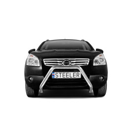 Bullbar Omologat RAR, Steeler 4x4 "A" Bar, Culoare Argintiu, Nissan Qashqai 2007 - 2010 - EDK.ro